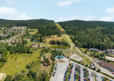 Lipno nad Vltavou a Lipenské jezero z výšky